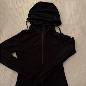 Lululemon black define jacket with hood size 6
